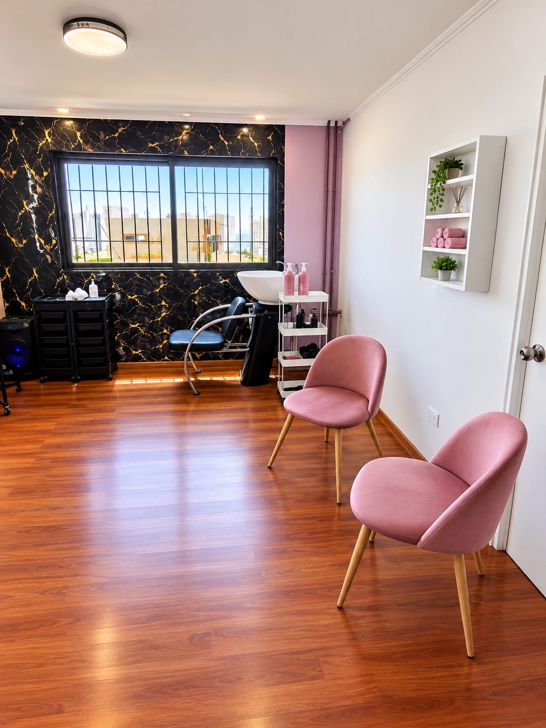 Zona de lavado de cabello del salón